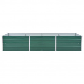 Jardinieră de grădină, oțel galvanizat, 240 x 80 x 45 cm, verde - Img 3