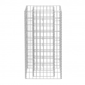 Jardinieră gabion din oțel, 50 x 50 x 100 cm - Img 4