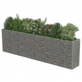 Jardinieră gabion din oțel galvanizat, 360 x 50 x 100 cm - Img 4
