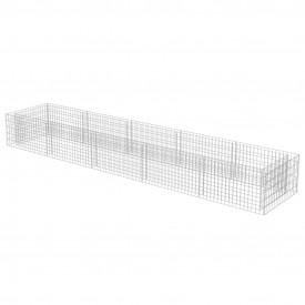 Jardinieră gabion din oțel galvanizat, 450 x 90 x 50 cm - Img 3