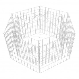 Jardinieră gabion hexagonală, 100 x 90 x 50 cm - Img 2