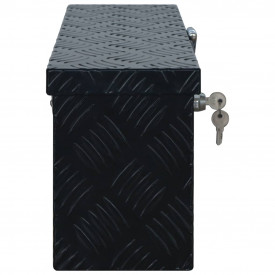 Ladă din aluminiu, negru, 485 x 140 x 200 mm - Img 3