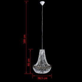 Lampă de tavan cu cristale 36,5 x 46 cm - Img 6