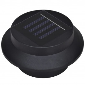 Lămpi solare de exterior pentru gard, 12 buc., negru, LED - Img 4