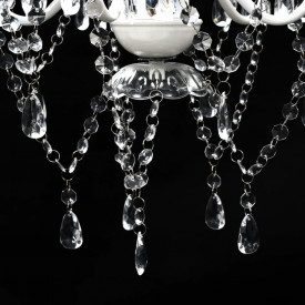 Lustră transparentă de cristal artificial cu 5 becuri - Img 6
