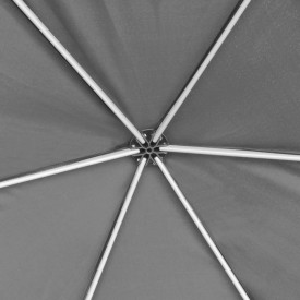 Marchiză hexagonală pliabilă, 6 pereți laterali, gri, 3,6x3,1 m - Img 6