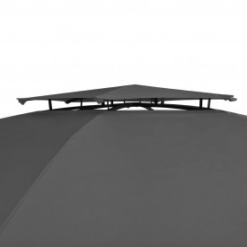 Marchiză pavilion cort de grădină cu perdele, 360x265 cm, hexagonal - Img 4