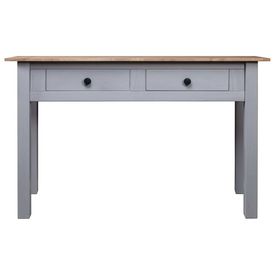 Masă consolă, gri, 100x40x73 cm, lemn masiv de pin, gama Panama