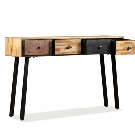 Masă consolă Lemn masiv de tec reciclat 120x30x76 cm - Img 5