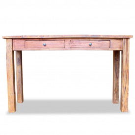 Masă consolă, lemn masiv reciclat, 123 x 42 x 75 cm - Img 3