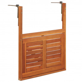 Masă de balcon, lemn masiv de acacia, maro - Img 5