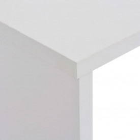 Masă de bar cu 2 blaturi, alb, 130x40x120 cm - Img 9