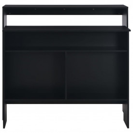 Masă de bar cu 2 blaturi, negru, 130x40x120 cm - Img 5