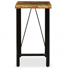 Masă de bar, lemn masiv reciclat, 60 x 60 x 107 cm - Img 2