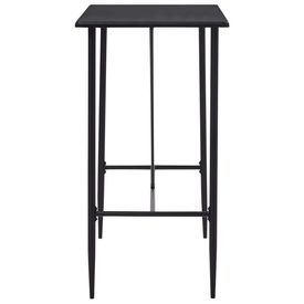 Masă de bar, negru, 120 x 60 x 110 cm, MDF - Img 2