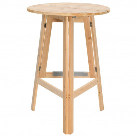 Masă de bar pliabilă, 78 cm, lemn de brad - Img 2