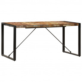 Masă de bucătărie, 160x80x75 cm, lemn masiv reciclat - Img 2