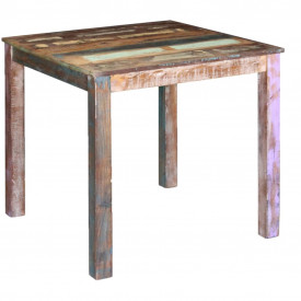 Masă de bucătărie din lemn masiv reciclat, 80 x 82 x 76 cm