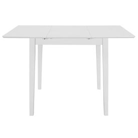 Masă de bucătărie extensibilă, alb, (80-120)x80x74 cm, MDF