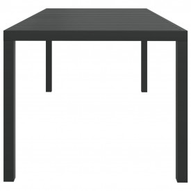 Masă de grădină WPC, aluminiu, 185x90x74 cm, negru - Img 3