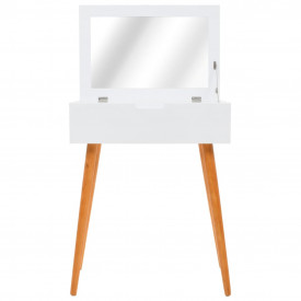 Masă de toaletă cu oglindă, MDF, 60 x 40 x 75 cm - Img 6