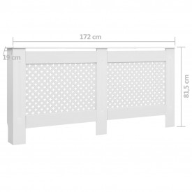 Mască pentru calorifer, alb, 172x19x81,5 cm, MDF - Img 7