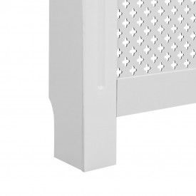 Mască pentru calorifer, MDF, 112x19x81,5 cm, alb - Img 6