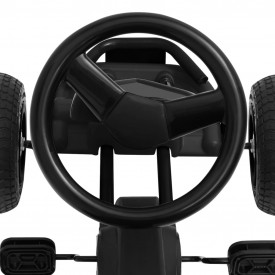 Mașinuță kart cu pedale și roți pneumatice, negru - Img 5