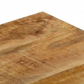 Măsuță de cafea 110x50x35 cm lemn masiv de mango și oțel - Img 5