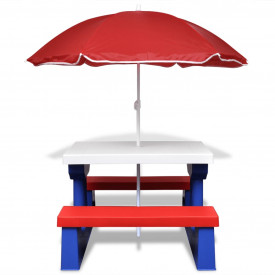 Măsuță picnic pentru copii cu umbrelă - Img 2