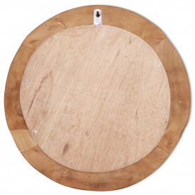 Oglindă decorativă Lemn de tec 60 cm Rotundă - Img 8