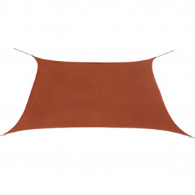 Parasolar din material textil oxford, pătrat, 2 x 2 m, teracotă