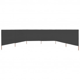 Paravan anti-vânt cu 6 panouri, gri, 800 x 80 cm, textil - Img 3