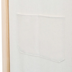 Paravan de cameră cu 4 panouri, crem, 160x170x4 cm, textil - Img 7