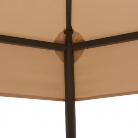 Pavilion marchiză de grădină, cort, hexagonal, 323x265 cm, bej - Img 3