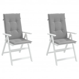 Perne scaun de grădină, 2 buc, gri, 120 x 50 x 3 cm - Img 3