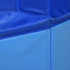 Piscină pentru câini pliabilă, albastru, 120 x 30 cm, PVC - Img 2