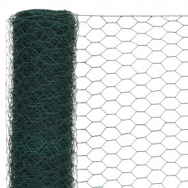 Plasă de sârmă verde 25x1,2 m oțel cu înveliș PVC hexagonal - Img 3