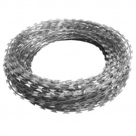 Sârmă ghimpată din oțel galvanizat cu clips-uri NATO Concertina, 60 m - Img 2