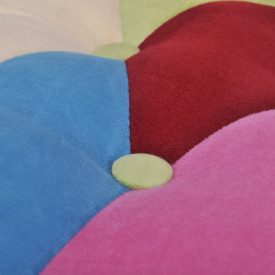 Scaun franțuzesc, model Patchwork, fără brațe, material textil - Img 4