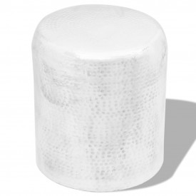 Scaun/Masă laterală din aluminiu bătut la ciocan, argintiu