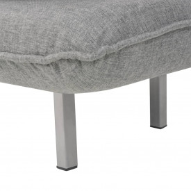 Scaun pivotant canapea extensibilă, gri deschis, 60 x 75 x 80 cm - Img 11