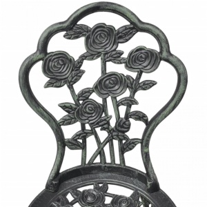 Scaune bistro , Aluminiu turnat, Verde, 2 buc 41x49x81,5 cm - Img 3