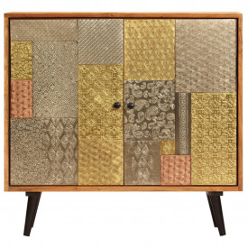 Servantă, 80 x 30 x 75 cm, lemn masiv de acacia - Img 2