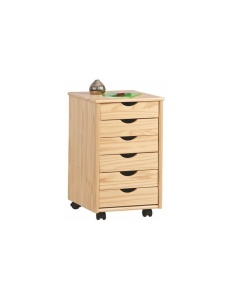 Set birou ergonomic HM Julia inaltime reglabila, unghi inclinare ajustabil, cu scaun HM Matrix negru turcoaz, stofa, 100 kg si dulapior rulant HM Nils, cu roti, lemn, natur - Img 3