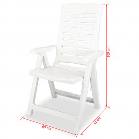Set bistro de exterior, 3 piese, alb, 101 x 68 x 72 cm - Img 11