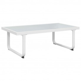 Set canapea grădină, 13 piese, textilenă, aluminiu, negru/alb - Img 4