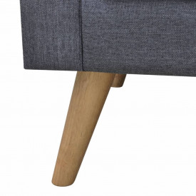 Set canapele cu 2 locuri și 3 locuri, textil, gri închis - Img 9