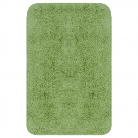 Set covorașe baie, 3 piese, verde, textil - Img 2