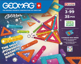 Set de constructie magnetic Geomag Glitter Panels 35 piese, 535 - Img 3